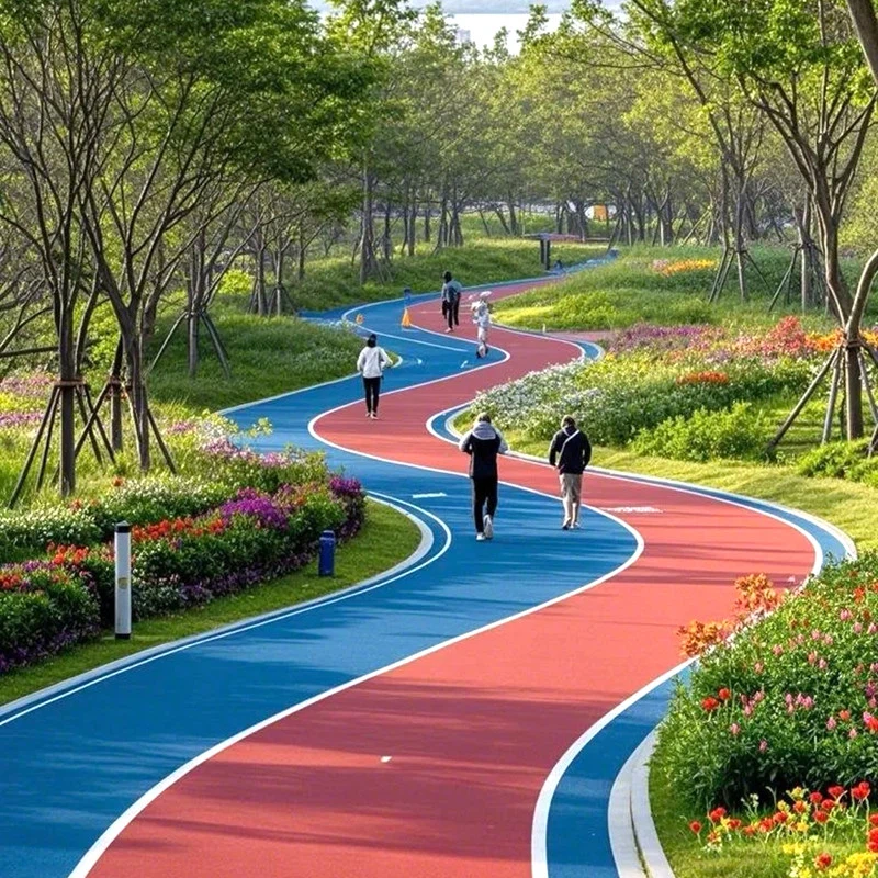 Два пласты спартыўнага пласта EPDM для парку